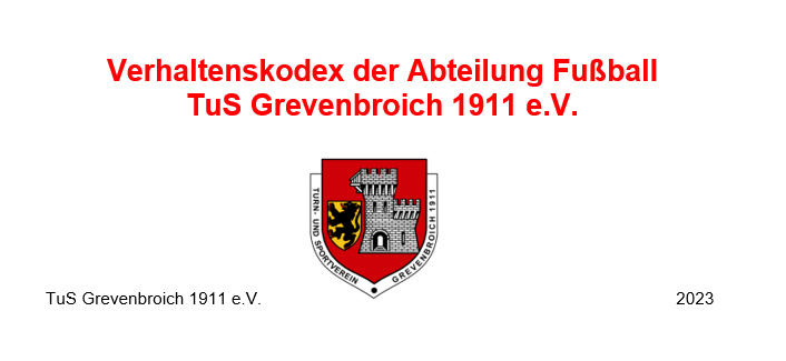 Verhaltenskodex der Abteilung Fussball
